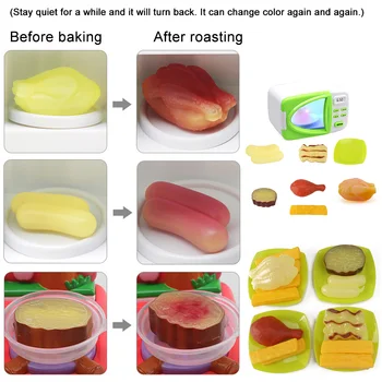 

Parent-child Fun Hand Abilities Pretend With Fake Food Microwave Oven Rotation Interaction Coordination Role Play Mind Training