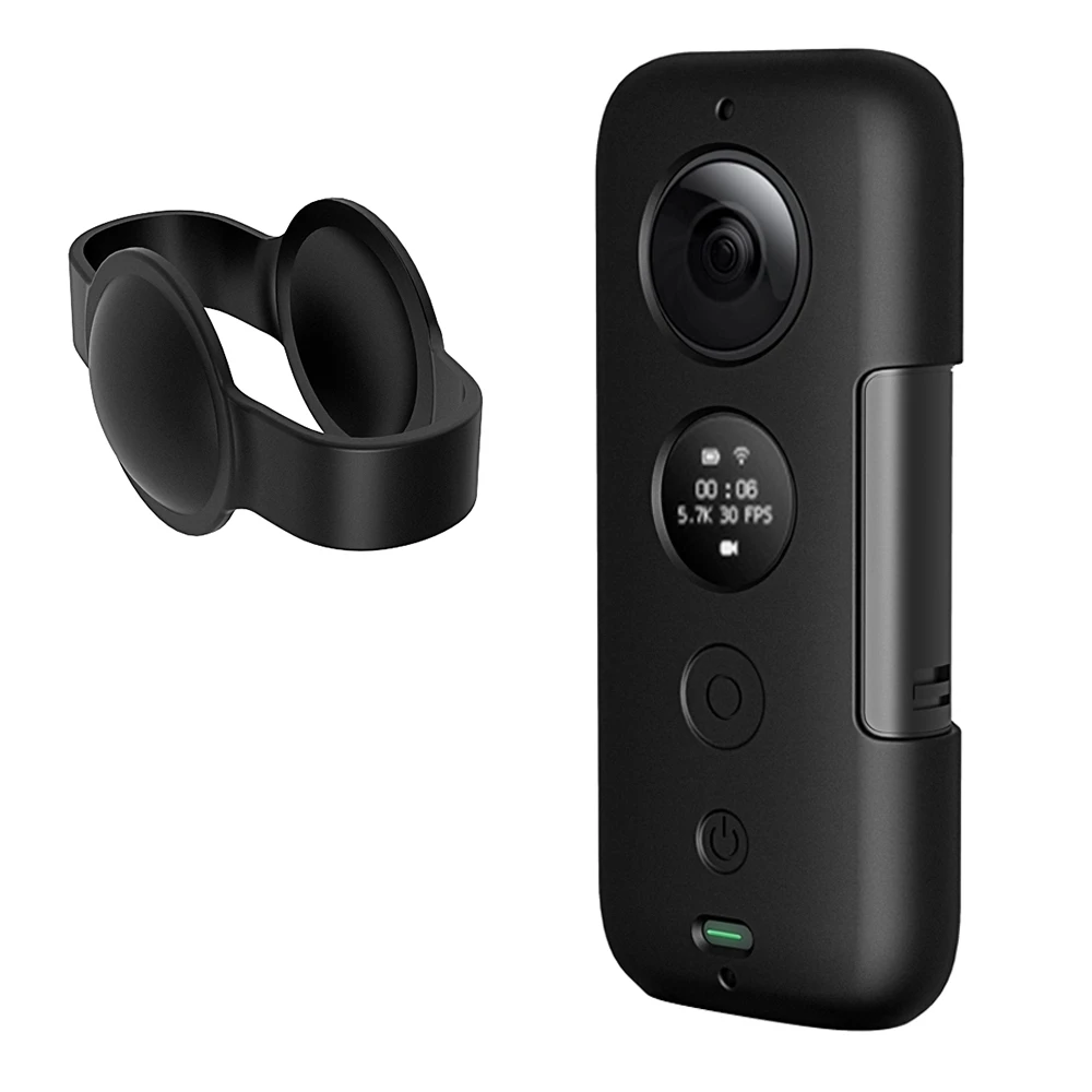 Insta360 ONE X силиконовый защитный чехол с крышкой для объектива защитный силиконовый чехол Крышка для объектива камеры для Insta360 ONE X(черный