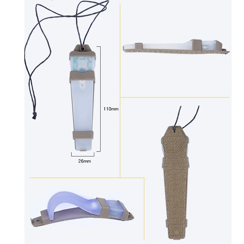 Sale Riding Tactical Helmet Light Strobe Signal Light Survival Waterproof Lamp Light Activities Camping Cycling Silicone Constant 2