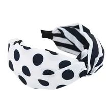 Banda para el Pelo de Mujer con puntos negros y motas para el Pelo, diadema para chicas dulces(China)