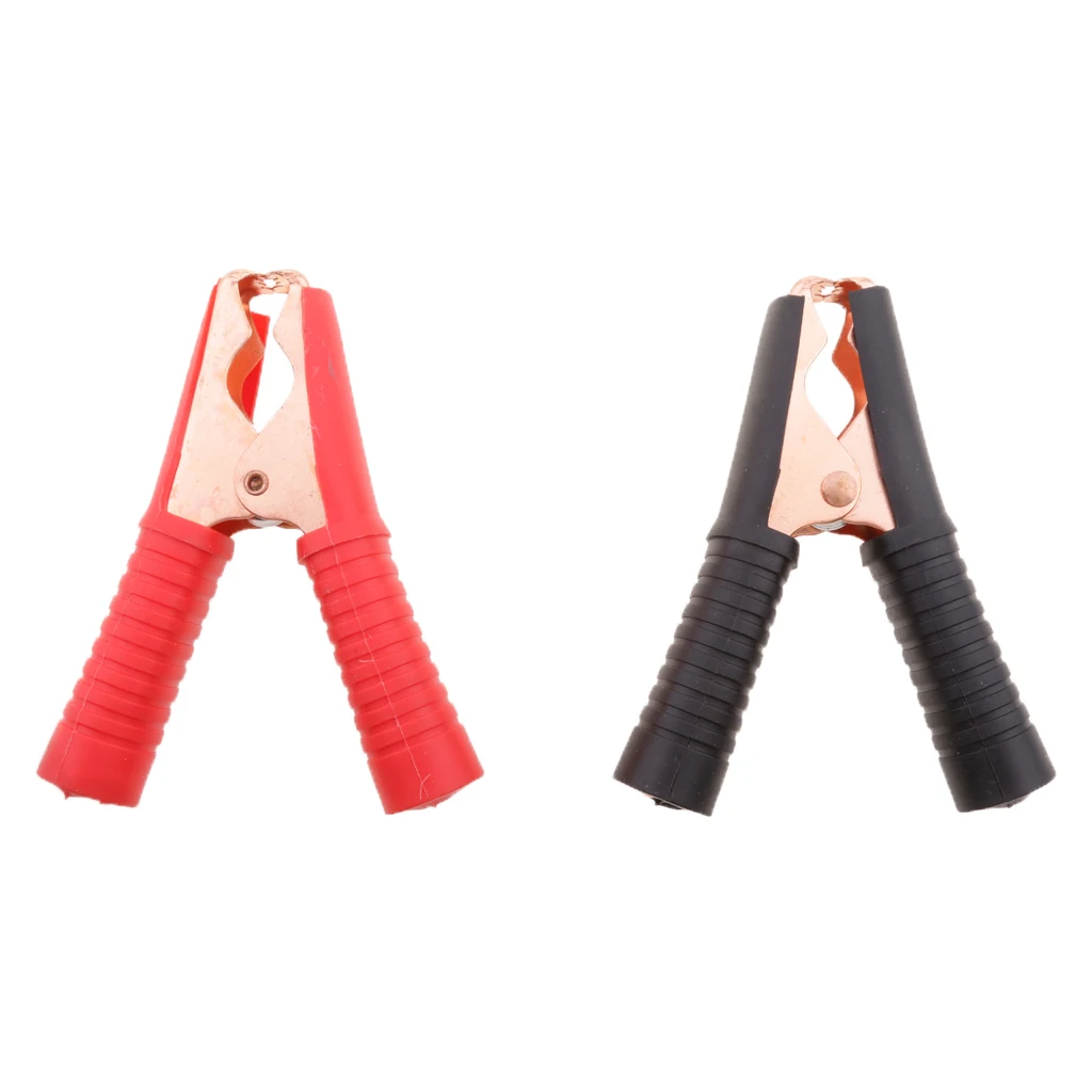 2x Battery Alligator Clips Clamps For Car Jump Starter Emergency Lead Cable