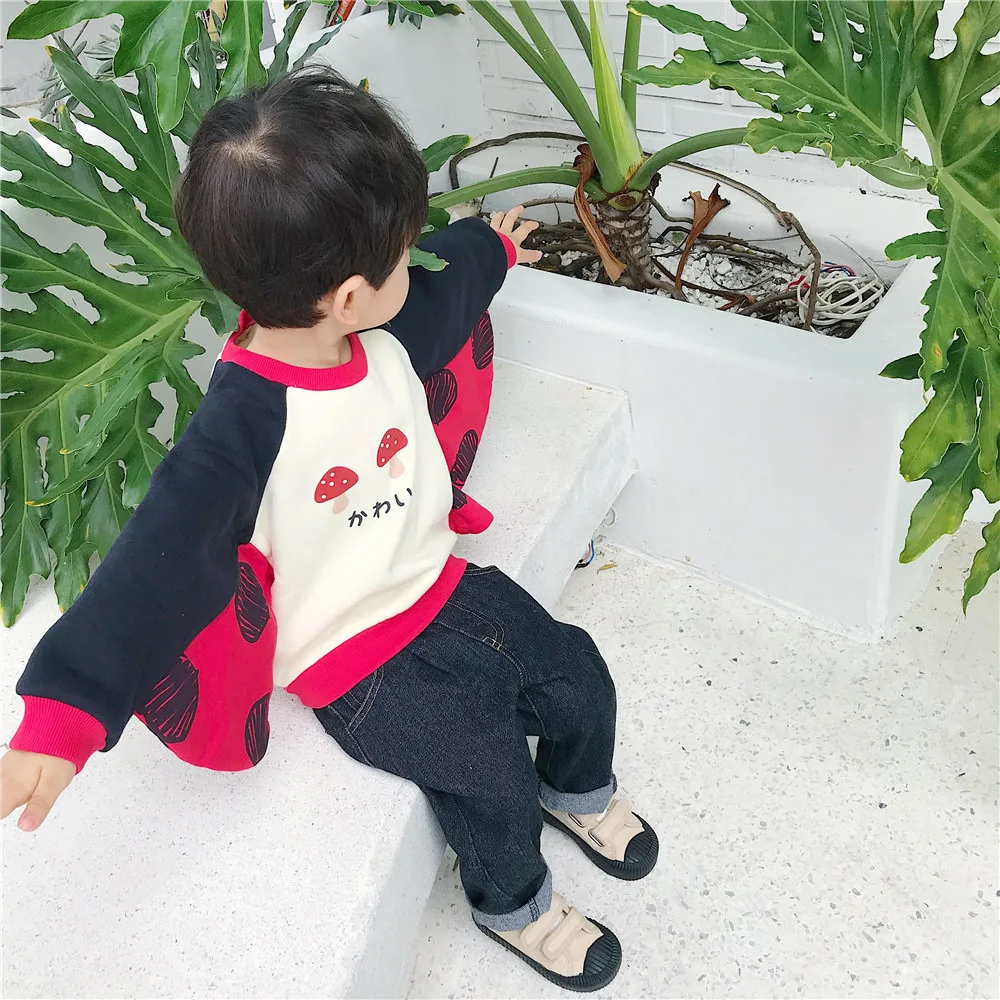 Tonytaobaby/осенне-зимняя одежда новая детская одежда для мальчиков и девочек флисовый свитер для девочек с рукавами «летучая мышь», «божья коровка», «бабочка»