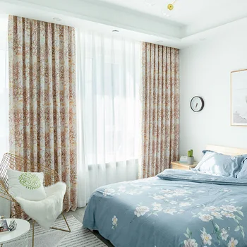 

Baroque-Modern Minimalist Cationic Jacquard Curtain Print Shading Cloth Curtains for Living Room and Bedroom