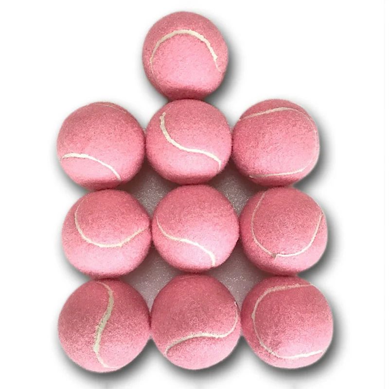 6pcsPackPinkTennisBallsWearresistantElasticTrainingBalls66mm