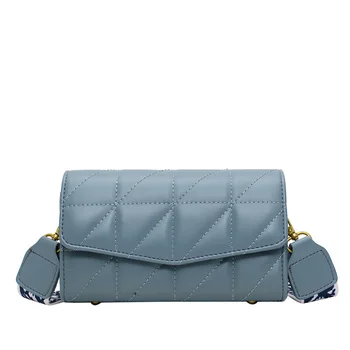 

2019 new minimalist ladies wide shoulder strap shoulder handbag selling chain rhombic diagonal women's bag