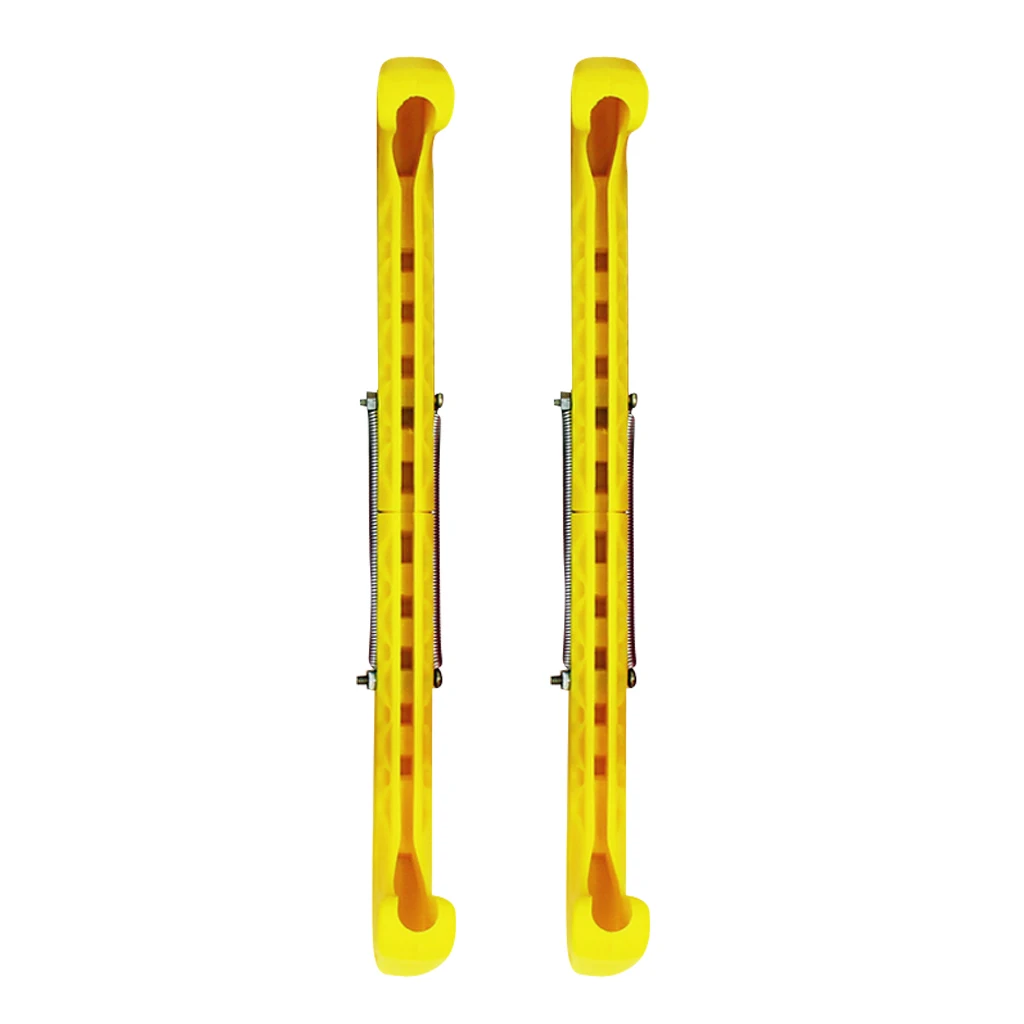 2 Pieces Ice Skate Blade Guards For Hockey & Figure Skates - Adjustable Spring