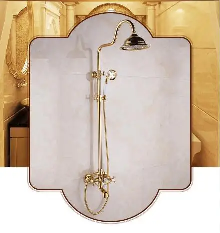 go lthe shower Золотой смеситель для душа 8 ''Золотой душ воды - Цвет: go lthe shower