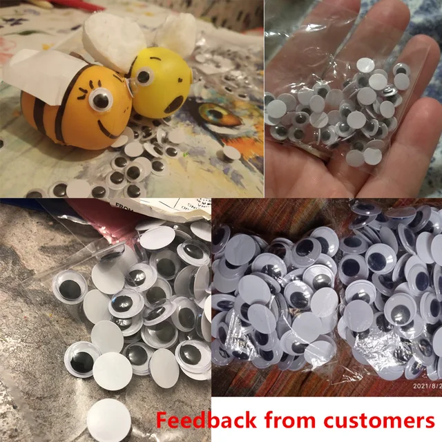 100Pcs/Set DIY Craft Not Self-adhesive Doll Eyes Creative Puppet Making Dinosaur Eyes Stuffed Toys Dinosaur Doll Accessories 6