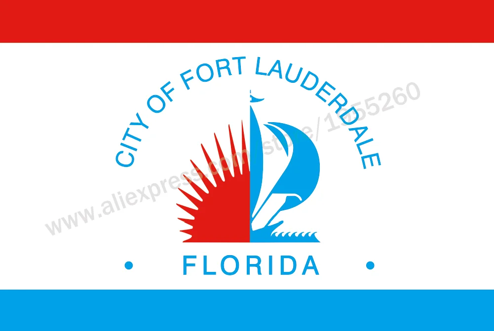 Fort_lauderale флаг Флориды 3x5 футов 90x150 см флаги США города флаги Америка