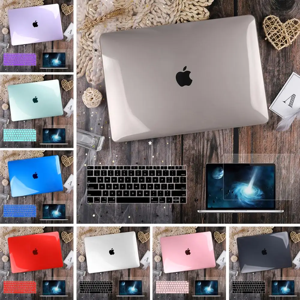 Прозрачный чехол для Macbook Air 11, 12, 13,3 дюйма, для Macbook Air Pro 13, 15, 16, сенсорная панель/Touch ID 2019, 2020, A2289, A2338, M1, A2159