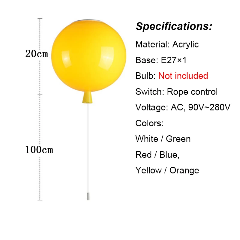 Современный подвесной светильник s скандинавский подвесной светильник воздушный шар подвесной светильник для детской комнаты светильник для вечеринки подарок на день рождения мультфильм