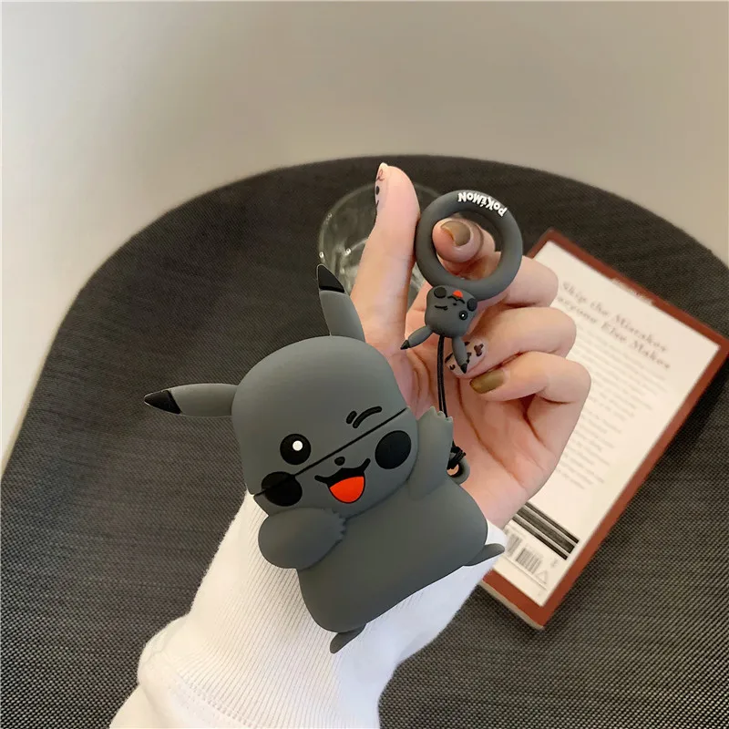 Для AirPods чехол 3D милый мультяшный чехол для наушников s для Apple Airpods 2 забавные аксессуары Защитная крышка с кольцом на палец