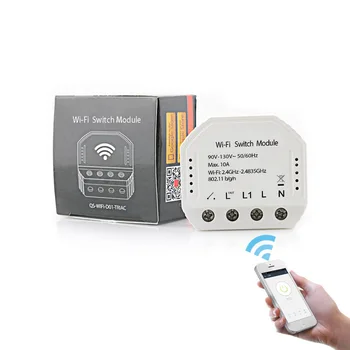 

90V-130V Wifi Smart Light Switch Diy APP Remote Control Breaker Module Smart Home Life/Tuya Works with Alexa Google 2 Way