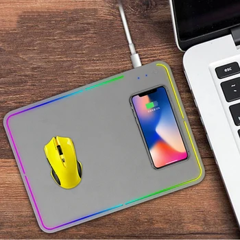 

Gaming Mouse Pad Chargable Large Mouse Pad Computer Mouse Mat with Wireless Charger for Mobilephone