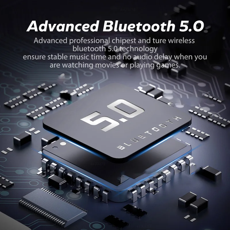 TWS Wireless Headphones Bluetooth Earphones Led Sports Hifi Earbuds 9D Stereo Noise Canceling Headset with Microphone for Xiaomi