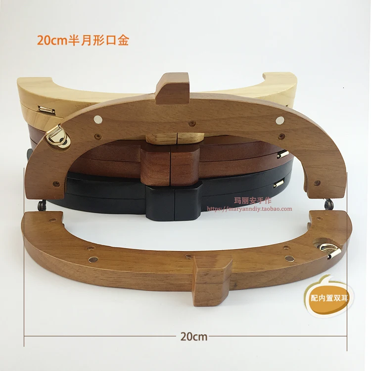 Half Moon Oak Solid Wood Wood Relatively 20cm Mujia Export Of Gold Raw Wood Light Brown Wine Red Black 4 Color Evening Package