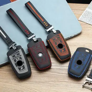 

For BMW F10 F20 F30 button Series X3 X4 320I 116I 118I 328I 530I Car Key Bag Leather Auto key cover OEM car accessories