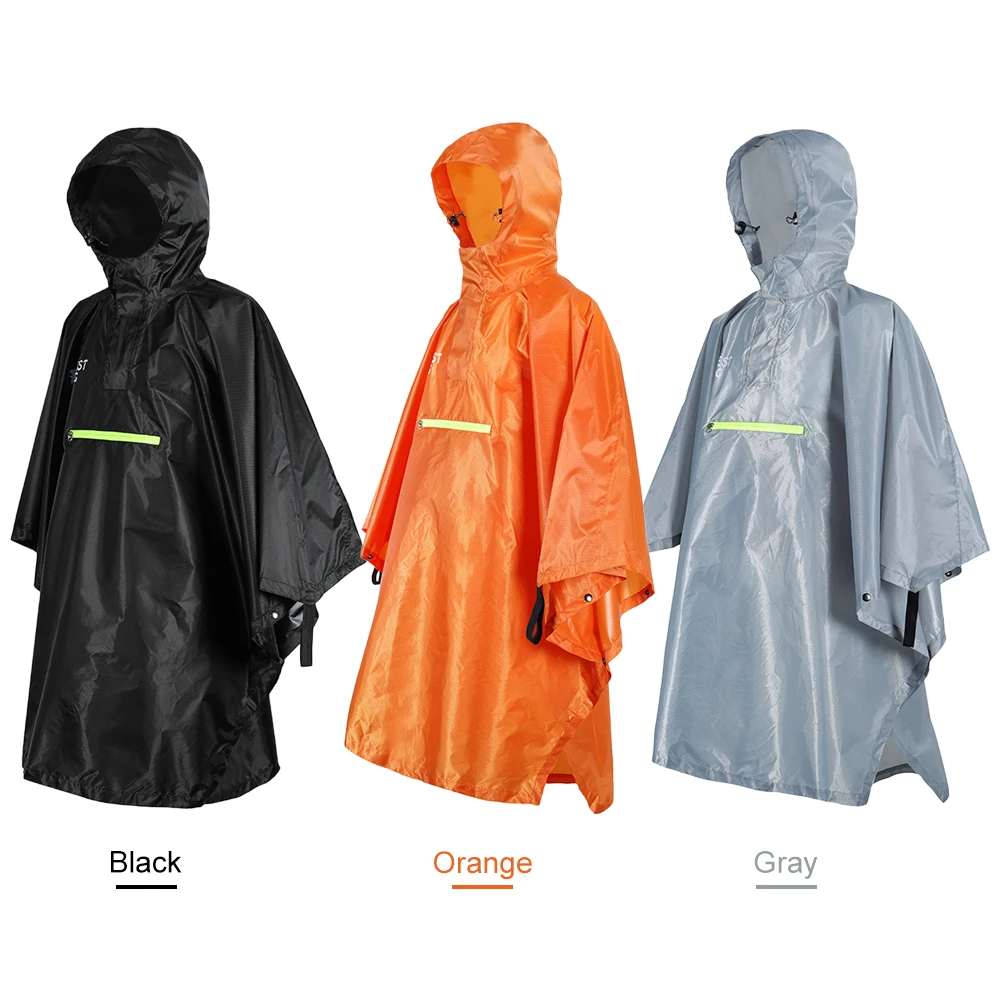 Chubasquero impermeable con Reflector para hombre y mujer, Poncho
