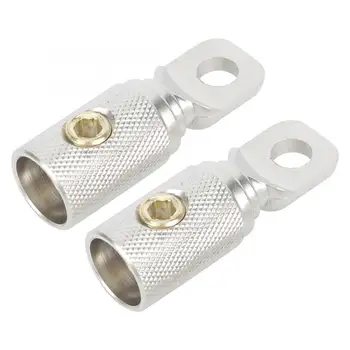 

1 Pair Car Audio Screw Ring Terminal Round Zinc Alloy 0GA Modification Car Accessories