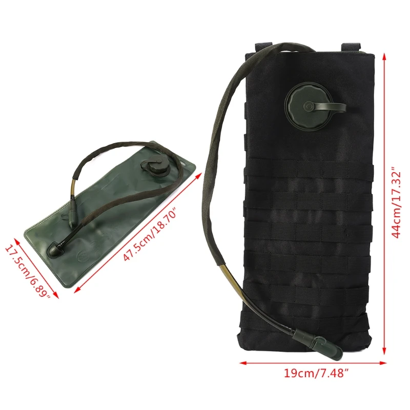 2.5L Molle Military Hydration Backpack Cycling Hiking Camping Riding Water Bag M7DC