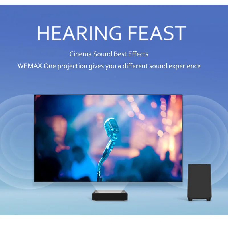 Лазерный проектор Xiaomi Fengmi Wemax One Pro 7000 люмен, телевизор, 150 дюймов, 1080 P, FHD 3D Dolby, WiFi, Bluetooth 4,0, домашний кинотеатр