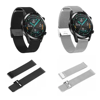 

Bakeey 22MM Stainless Steel Watch Band For Huawei WATCH GT 2 Smart Watch Black Sliver Wearable Device Smart Accessories