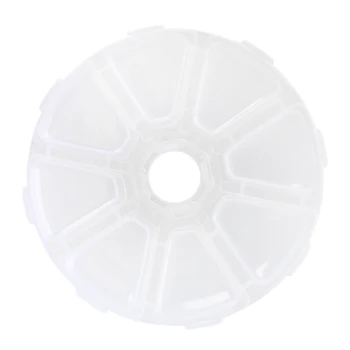 

New 8 Slots Storage Box Case Organizer Display Jewelry Bead Cosmetic Clear Round