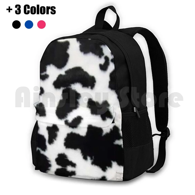 pistol Akademi Påstand Cow Hide Spotted Fur Farm Animal Pattern Black White Outdoor Hiking Backpack  Waterproof Camping Travel Cow Cow Fur Cow Hide - AliExpress
