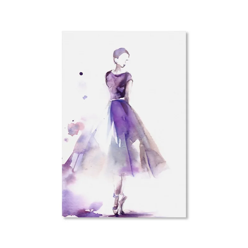 Watercolor-Purple-Ballet-Dancer-Canvas-Painting-Gril-Roon-Art-Nordic-Posters-And-Prints-Home-Decoration-Wall (2)