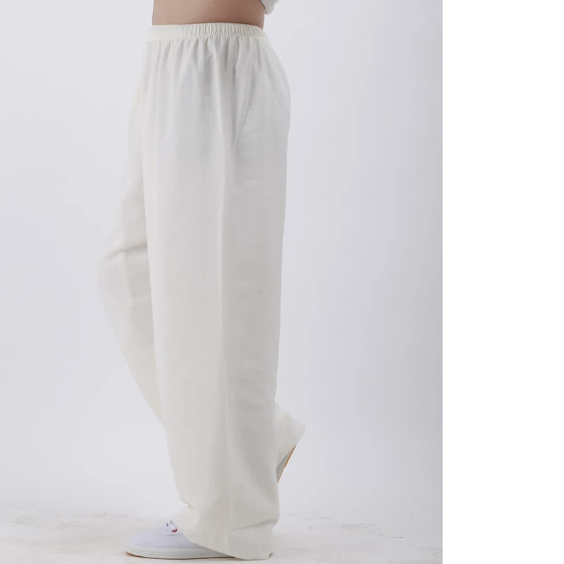 Pantaloni Larghi Da Uomo Estivi Bloomers Tai Chi Pantaloni Da Donna Traspiranti In Cotone Naturale E Lino