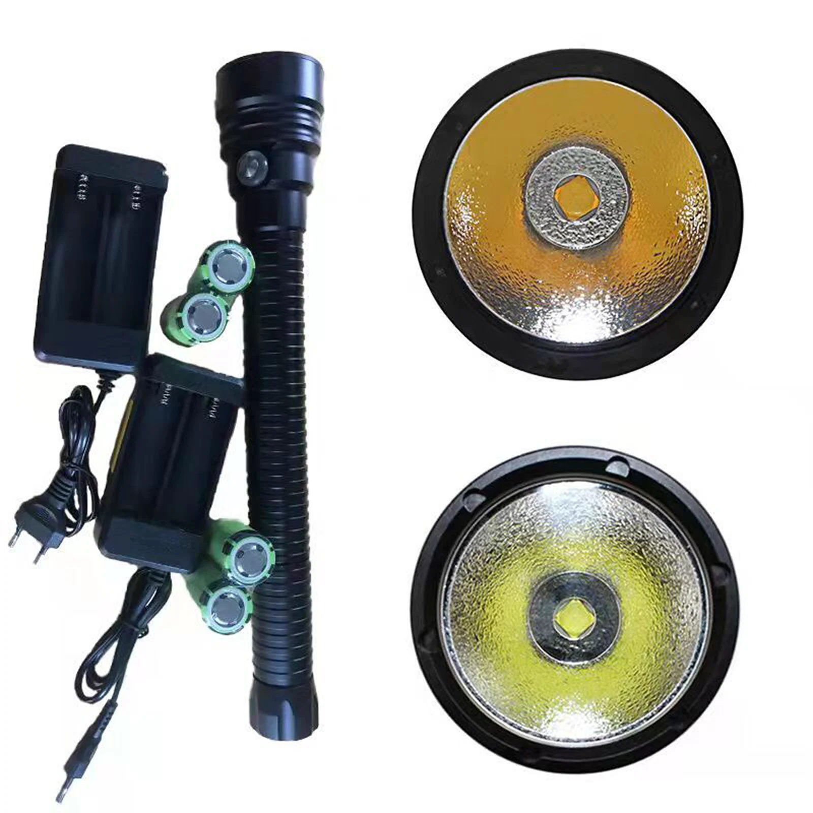 Powerful XHP70.2 led Yellow/White Light 4000 Lumens Diving Flashlight Torch 2/3/4/*26650 battery dive light led underwater xhp70 china factory 12v 100ah lifepo4 battery 24v pack lithium iron phosphate batteries built in bms for solar boat no tax 4000 cycle
