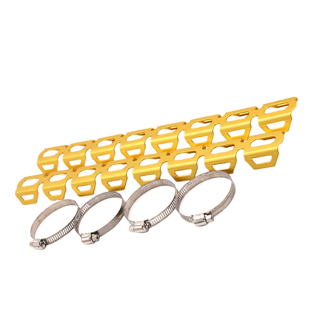  4 Colors Heat Shield Motorcycle Exhaust Muffler Pipe Leg Protector with 4 Clamps for BMW R1200GS Universal