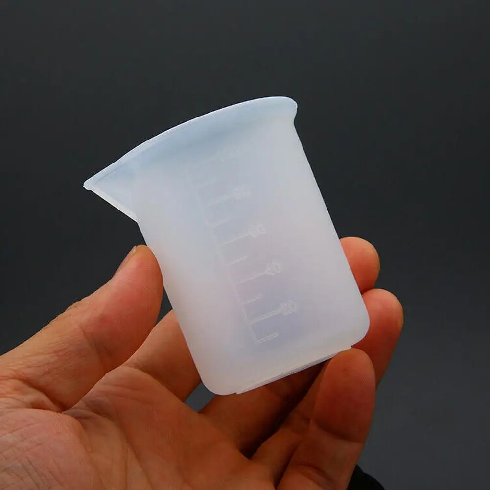 Одноразовый силиконовый мерный стаканчик Diy ручной работы инструмент со шкалой 100 мл пластиковый стаканчик
