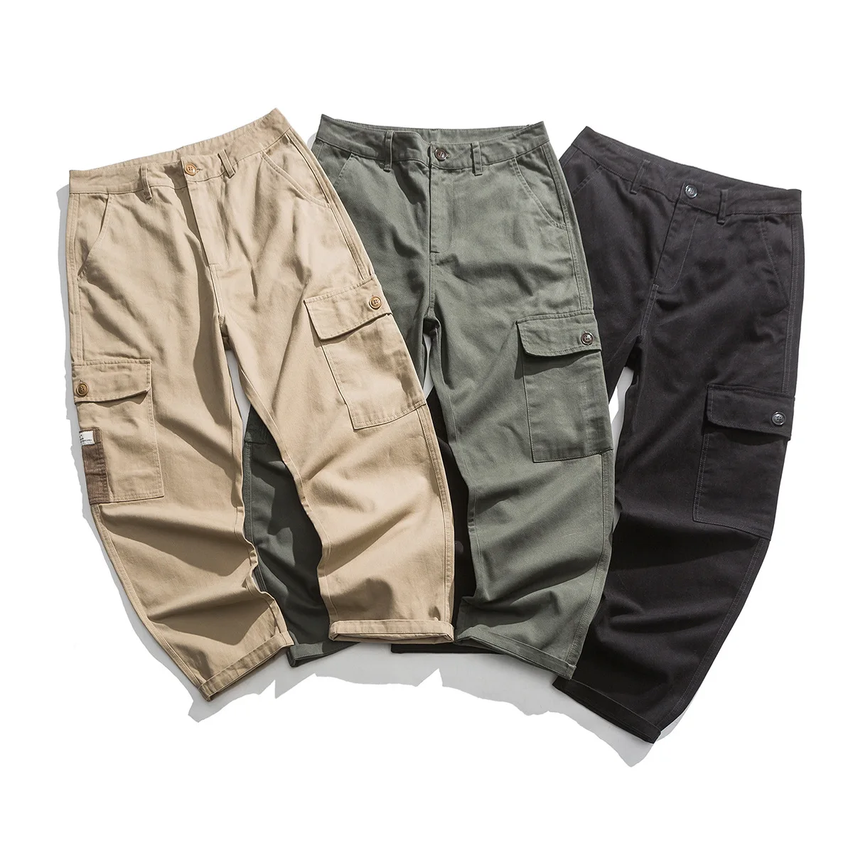 

2020 New Style Multi-pockets Joint Corduroy Workwear Casual Pants K200885