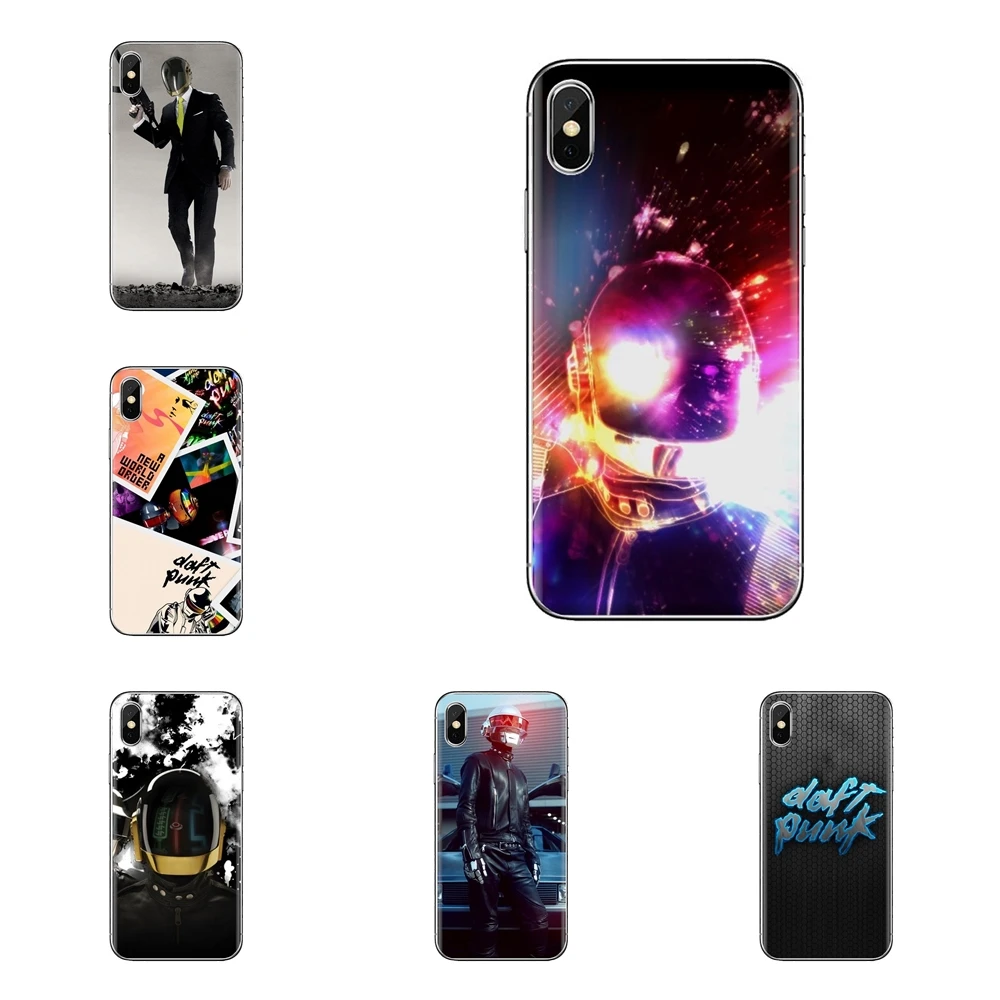 Soft Transparent Shell Covers For Samsung Galaxy J1 J2 J3 J4 J5 J6 J7 J8 Plus 2018 Prime 2015 2016 2017 Music Daft punk |