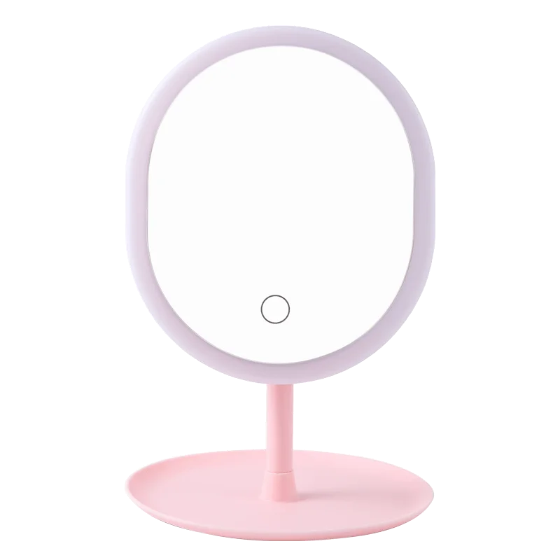 oval 3colors light Светодиодное зеркало для макияжа, светодиодный светильник, косметическое зеркало, светильник для рабочего стола, зеркало для макияжа, зеркало для макияжа, espejo de maquillaje spiegel - Цвет: oval 3colors light