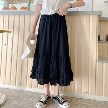 

Skirt Women's Summer 2020 New Korean Style skirt French Non-Mainstream Loose Midi A- Line Dress Cake skirt