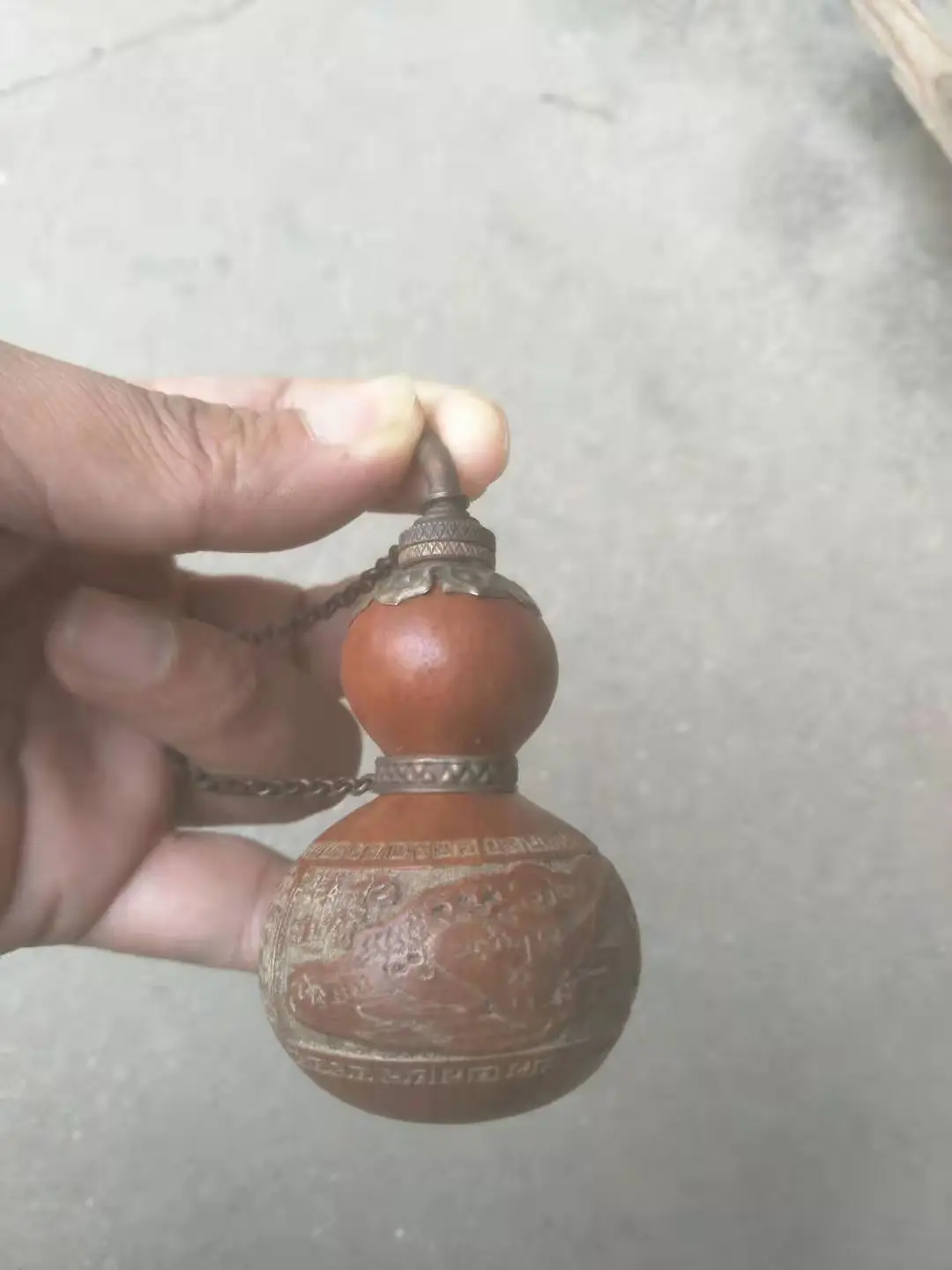 

Antique Old QingDynasty Natural gourd snuff bottle smoking,hand crafts,best collection&adornment,free shipping