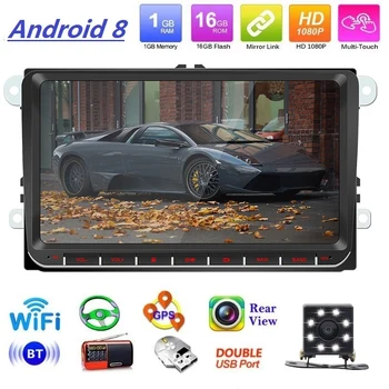

2Din 9 Inch Car MP5 Multimedia Video Player GPS Navigation WIFI Android 8.0 Car Radio Mirror Link Stereo Audio with Camera for S