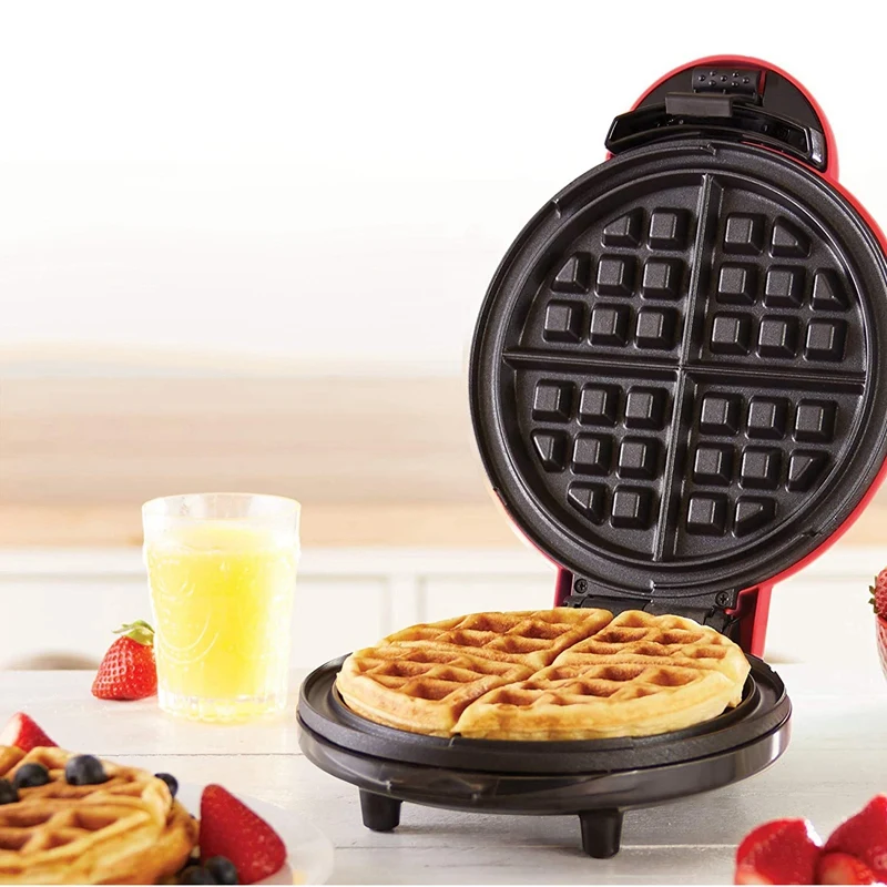 Mini Waffle Maker Is Suitable for Personal Waffles, Biscuitsand Other