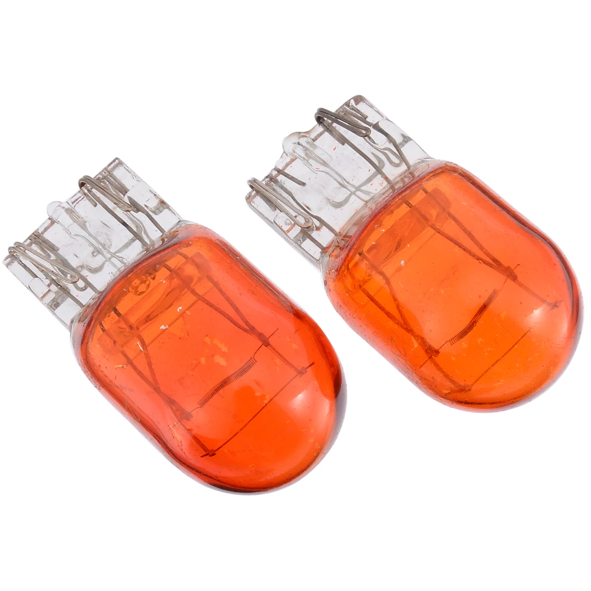 2PCS Multipurpose Amber Dual Filament Car DRL Side Light 12V W21/5W T20 7443 Effect Bulb Tail Stop Indicator Lights
