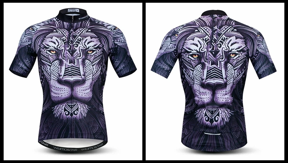 Weimostar 3D Cycling Jersey Men Short Sleeve Lion Bike Clothing Maillot Ciclismo Quick Dry MTB Bicycle Jersey Road Cycling Shirt