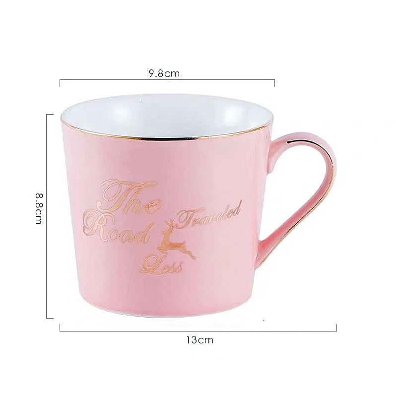 Europe Coffee Mugs Creative Milk Tea Cup Breakfast Drinkware  Couple Mugs Valentine's Day Wedding Birthday Gift (6)