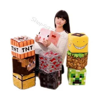 

Hot Minecrafted Stuffed Plush Toys 10cm 20cm Doll Pillow Creeper TNT Redstone Ore Square Pig Children Kids Birthday Gift Toys