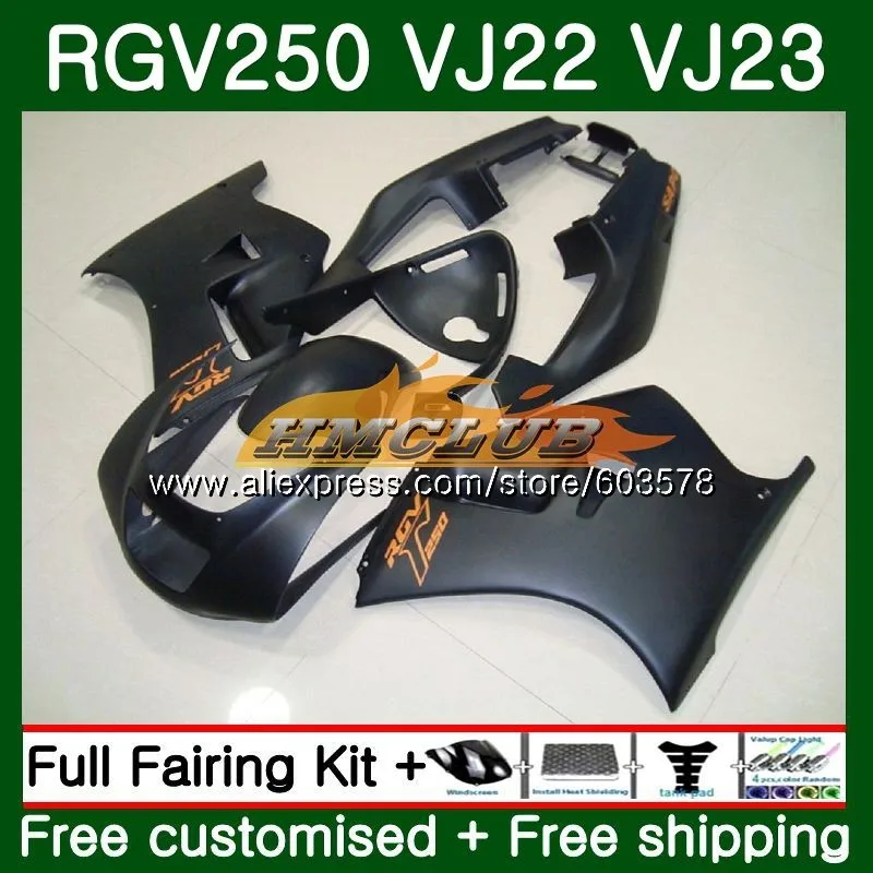 Корпус для SUZUKI SAPC VJ22 RGV 250 94 95 96 97 98 18CL. 18 RGV-250 VJ23 RGV250 1988 1994 1995 1996 1997 1998 обтекатель матового черного цвета