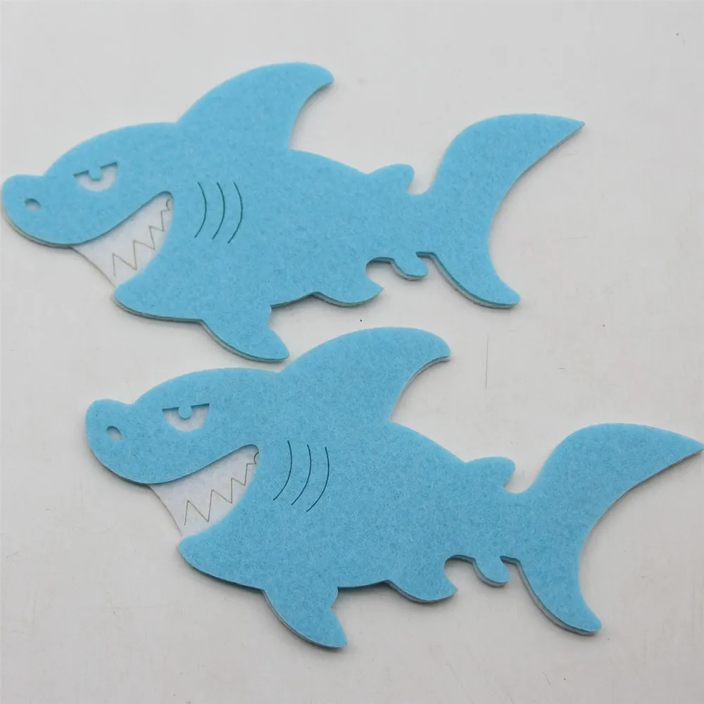 2 шт. декоративные фетровые наклейки в виде акулы|Войлок| |