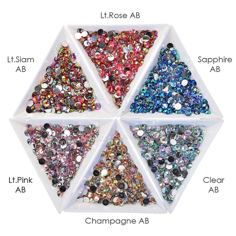 Wholesale Jelly AB Resin Non Hot Fix Rhinestones Cтразы Flatback Plastic Crystals Strass Glitters Stone Bulk Big Package for DIY
