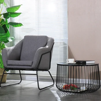 

Nordic Creative Fashion Wrought Iron Sofa Restaurant Dining Chair Office Meeting Computer Chair Family Bedroom Study Cafe Chairs