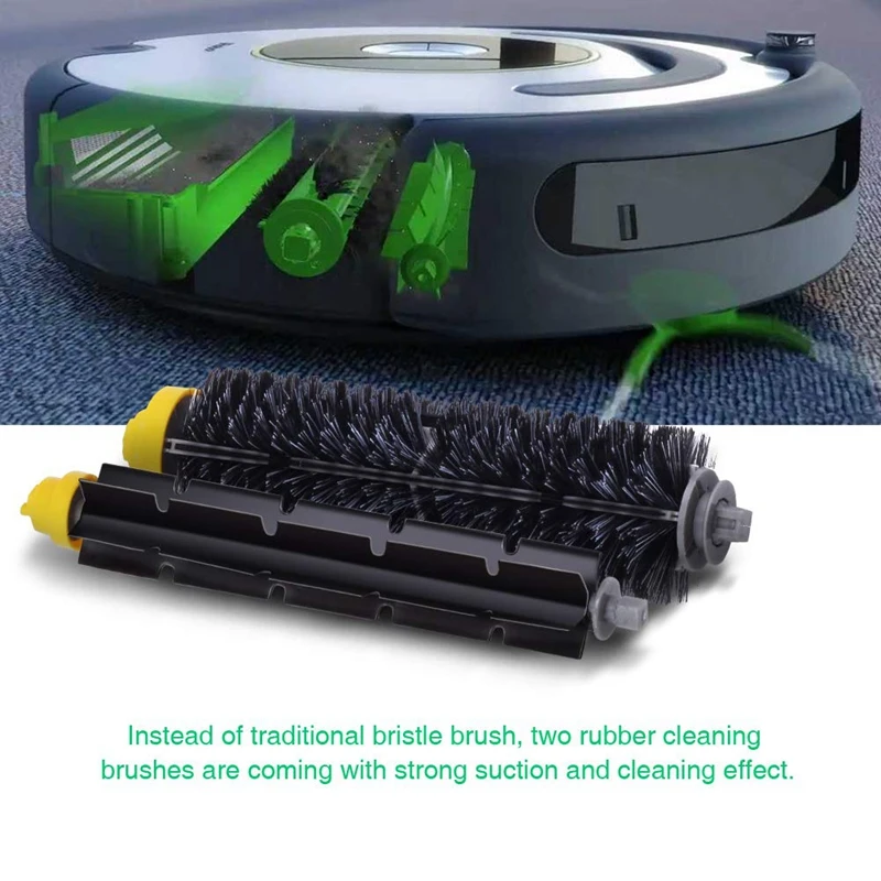 2 синий Aerovac фильтр + 2 комплекта основной набор кистей + 6 боковая щетка для Irobot Roomba 600 серии 620 630 650 660 аксессуар заменитель