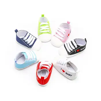 

New 7 Multiple colors Classic Canvas Baby Shoes Newborn Sports Sneakers First Walkers Kids Booties Children Moccasins shoes